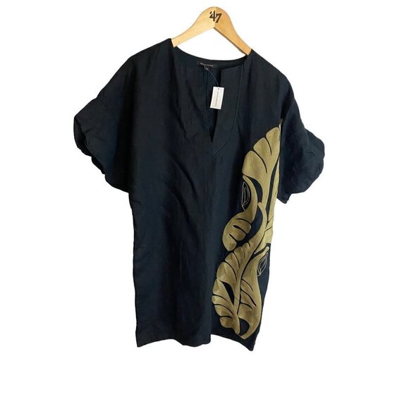 NWT Banana Republic Women's Botanica Embroidered Linen Mini Dress - XS - Picture 4 of 12